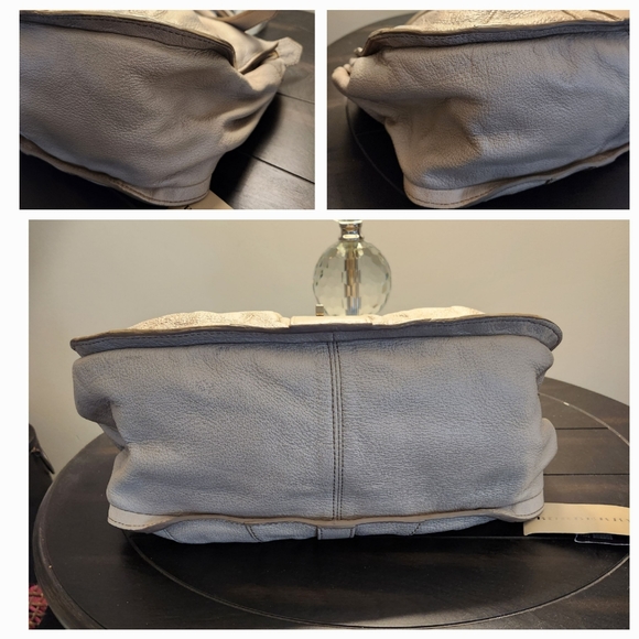 BURBERRY Beige Pebble Grain Leather Zip & Turn lock Satchel - Picture 13 of 16